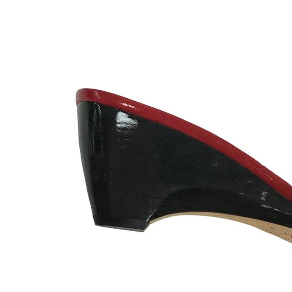 NEW Joan & David Red Patent Leather Mule Slip On Sandals sz 8 1/2 8.5 - Picture 14 of 15